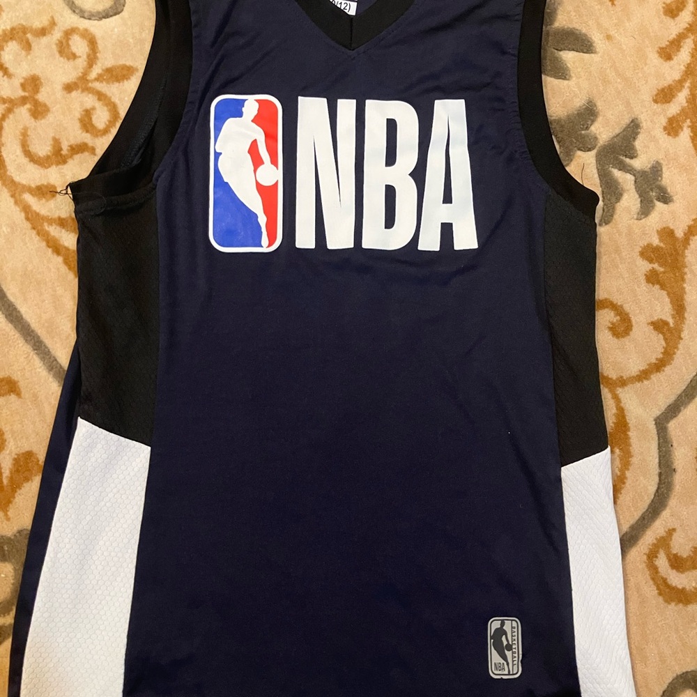 NBA Kids Navy Black White Logo Basketball Jersey